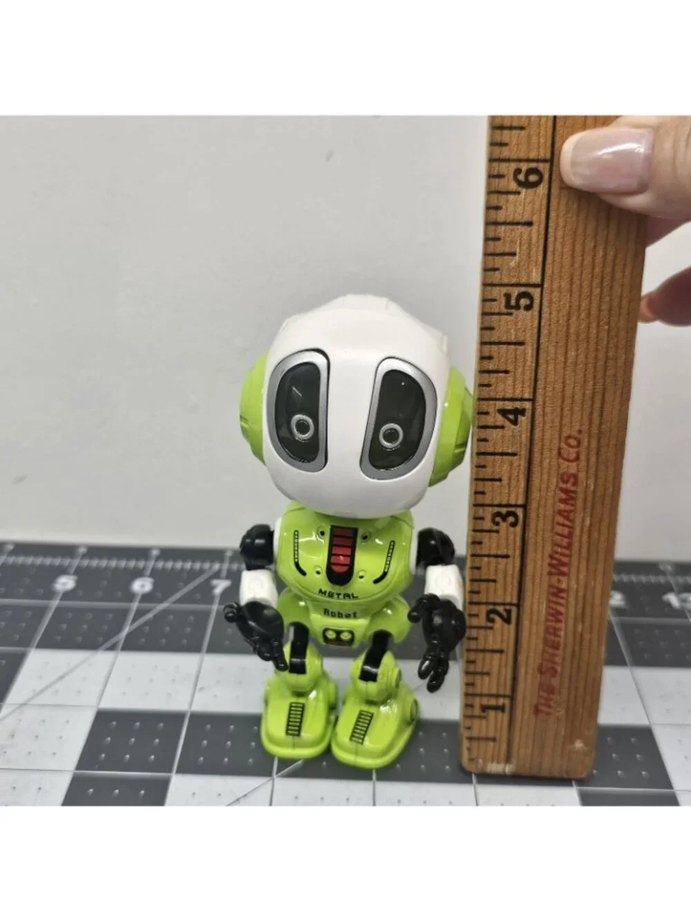 Vintage Metal Robot Toy Interactive Talking Green Robot Kids Collector Works!